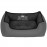 Меко бродирано легло CAZO Soft Bed Royal Line - сиво